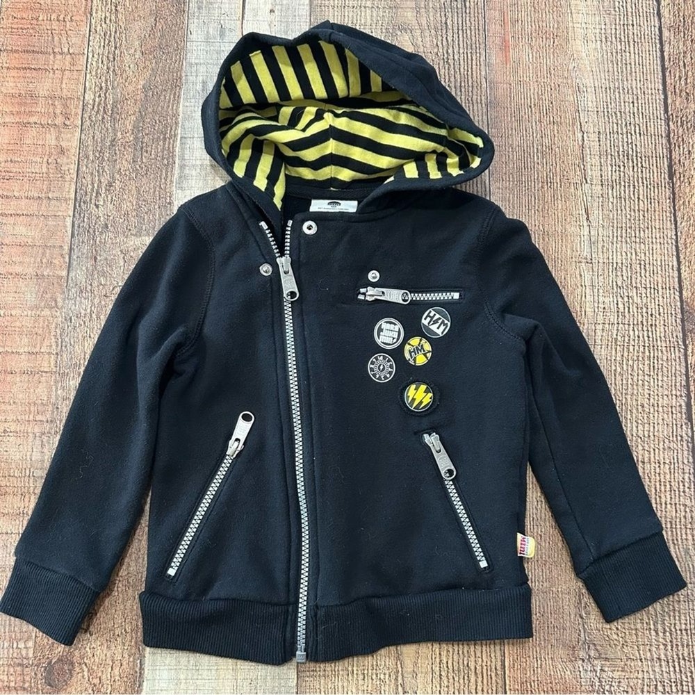 Harajuku Mini 4T Black Moto Hoodie Jacket Punk Rocker Biker Gwen Stefani Kids